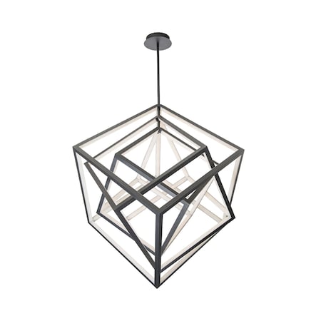 Atlas 30in LED Articulating Chandelier In 3500K Black